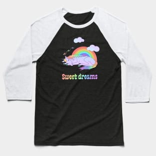 Sweet dreams - a magical dreaming unicorn Baseball T-Shirt